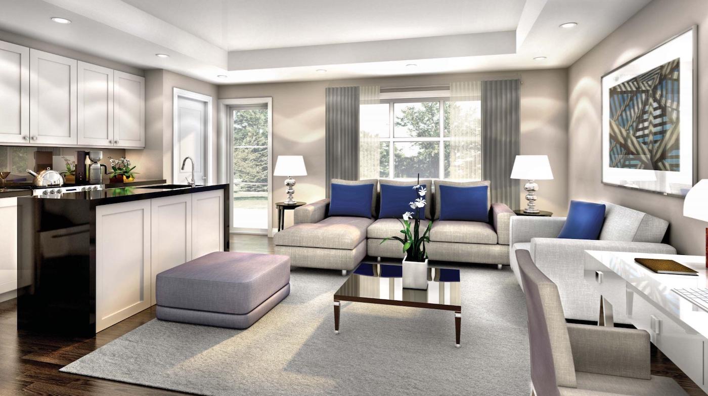 Interior Rendering of Meadowvale Lane Home Living Room