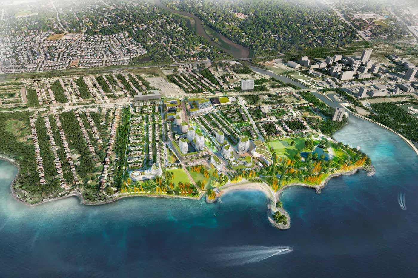 Aerial Rendering of West Village Port Credit