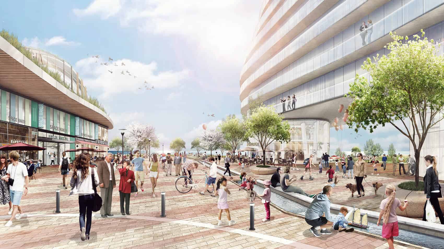 Rendering of West Village Port Credit Courtyard