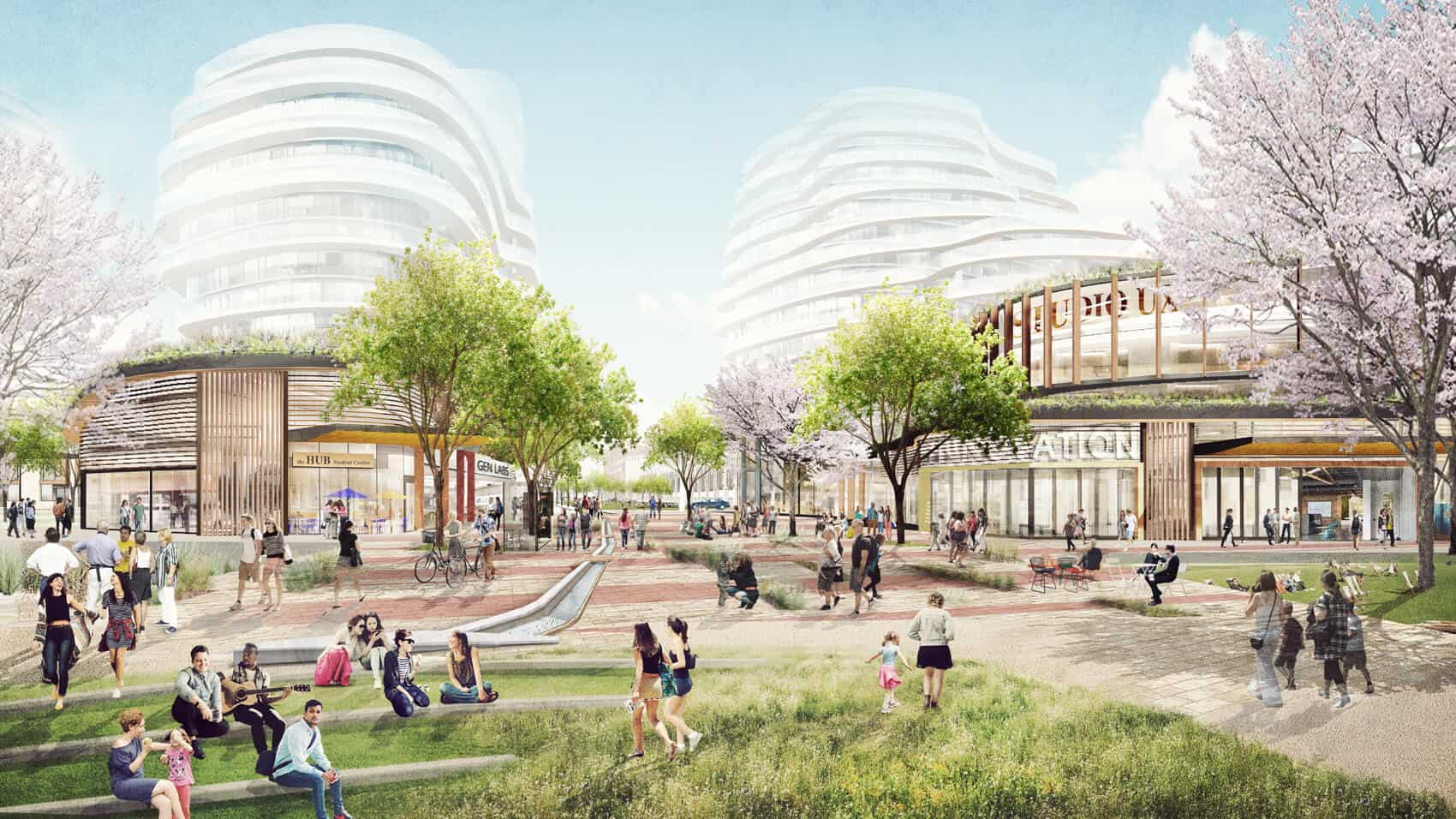 Rendering of West Village Port Credit Residences Garden and Courtyard