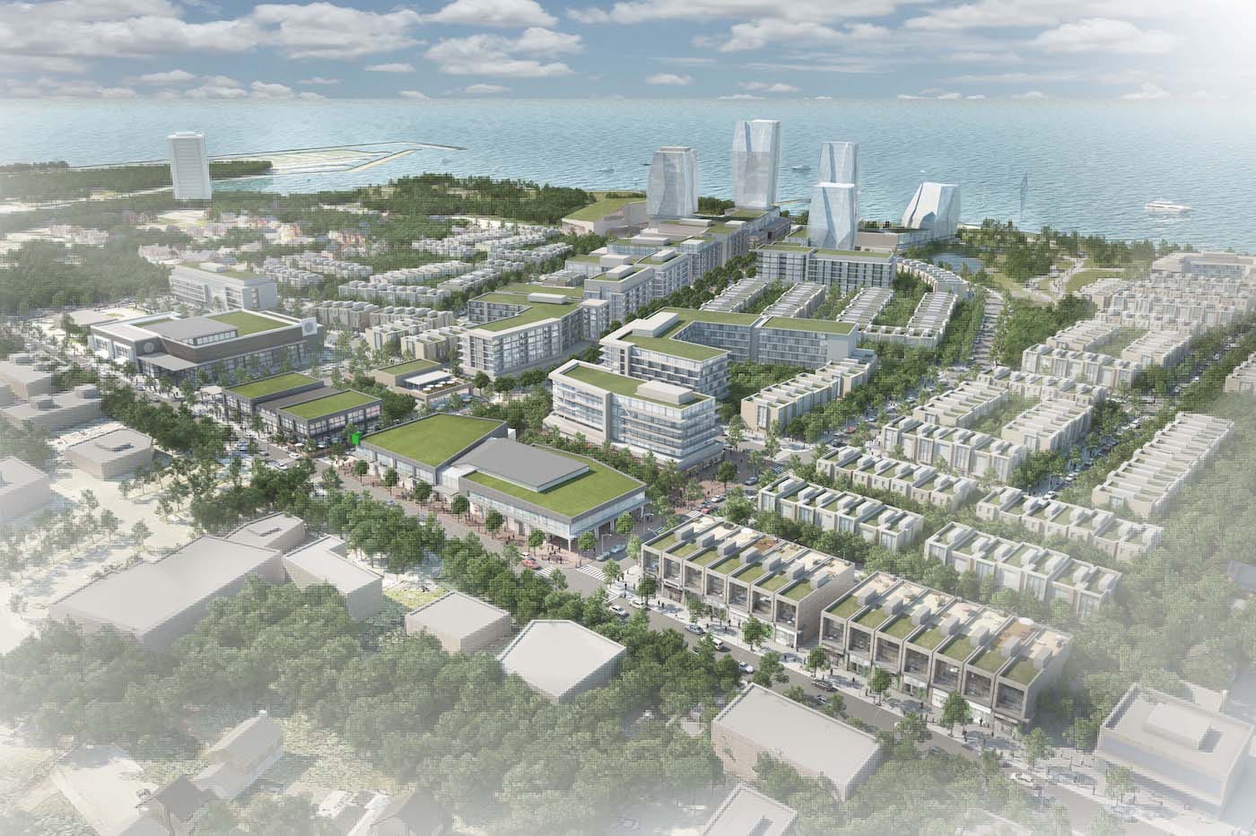 Aerial Rendering of West Village Port Credit