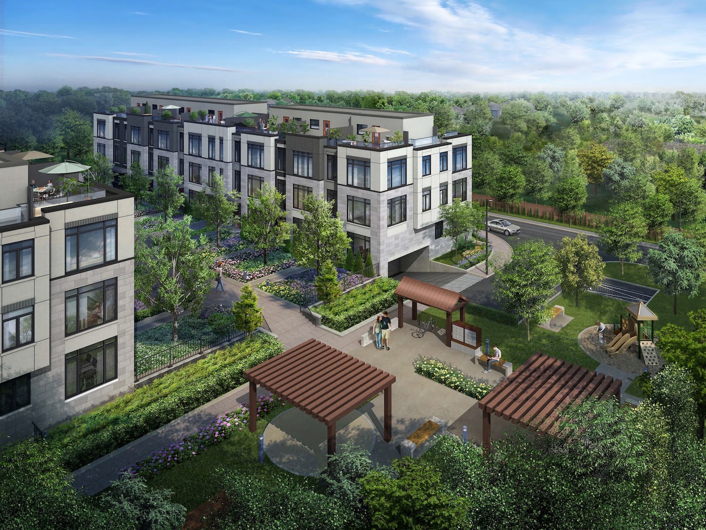 Exterior Rendering Outdoor of Eleven Altamont Condos