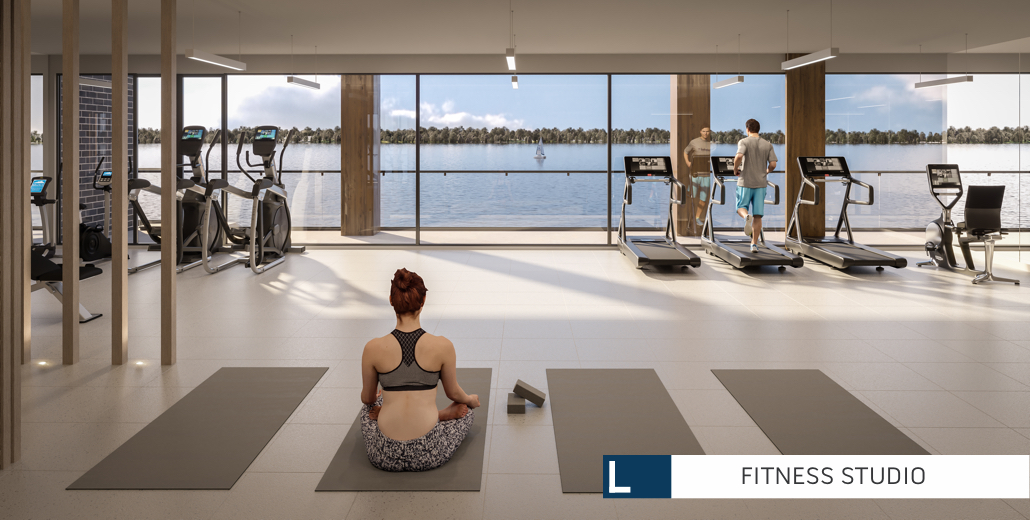 Rendering of Lākhouse Condos Fitness Studio