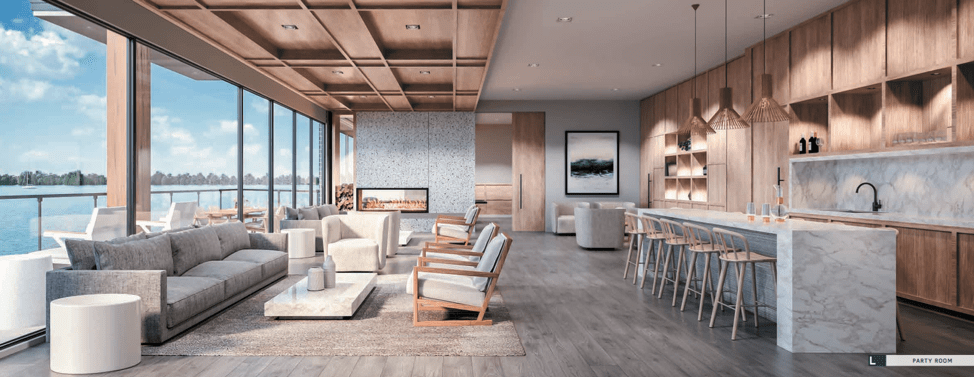 Rendering of Lākhouse Condos Party Room