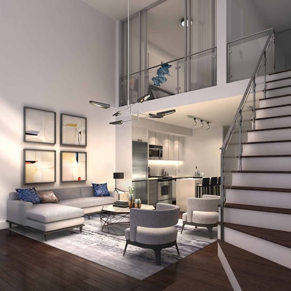 Toronto Loft interior of Highlight Condos.