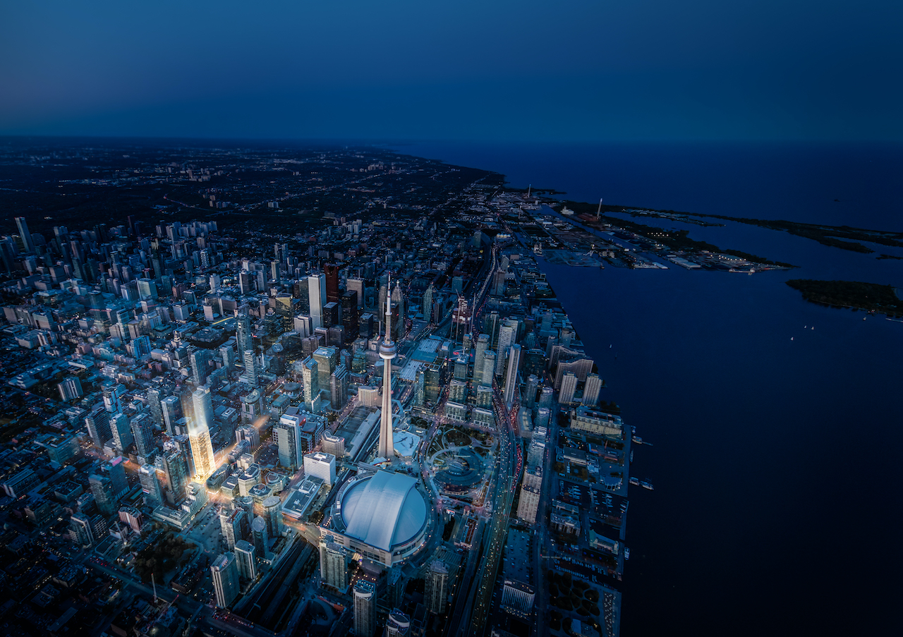 55 Mercer Aerial rendering.