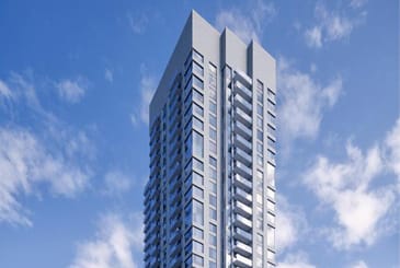 Partial exterior rendering of 5306 Yonge Street Condos.