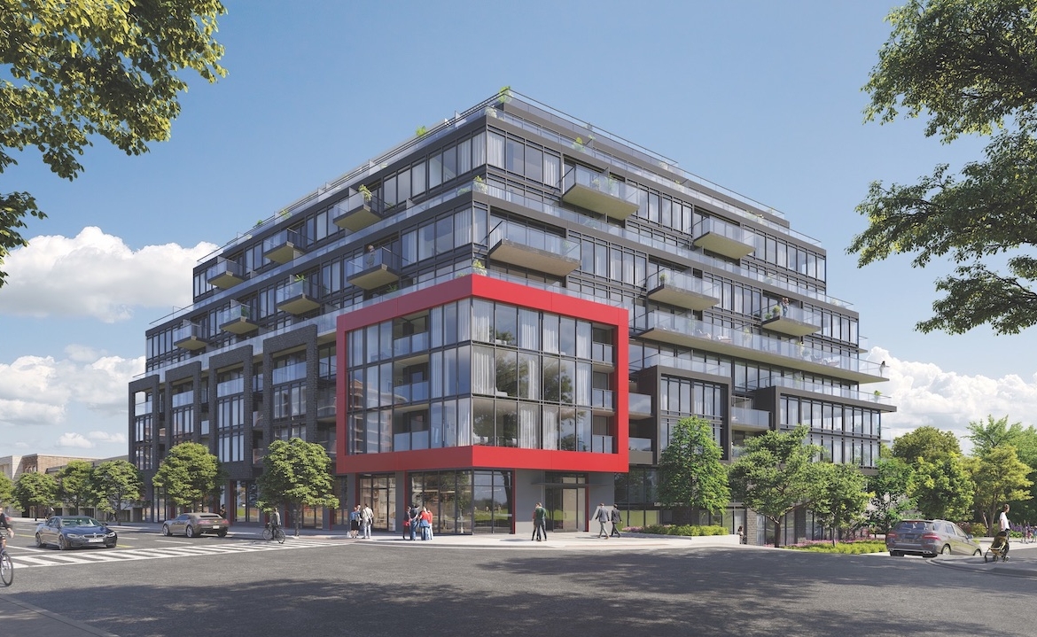 Rendering of The Manderley Condos exterior.
