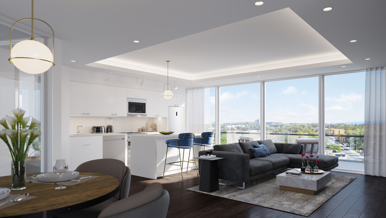 Rendering of The Manderley Condos interior suite.