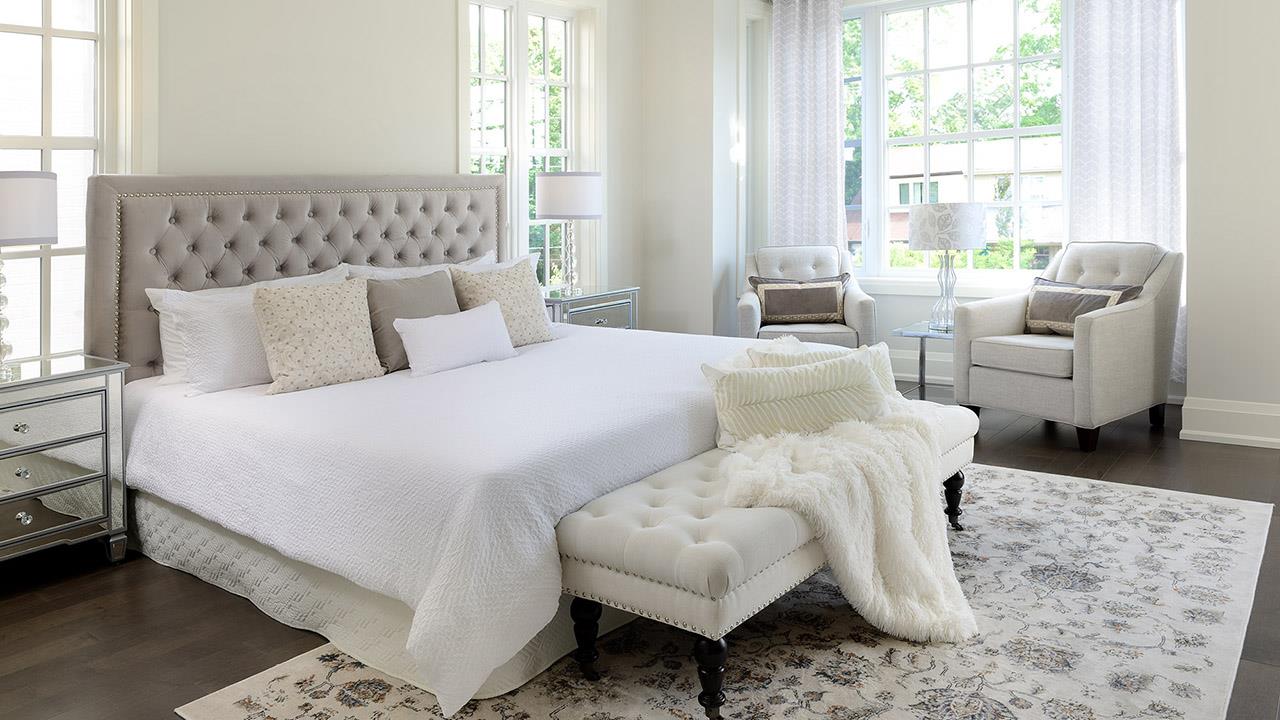 Bedroom rendering for Elmwood Homes.