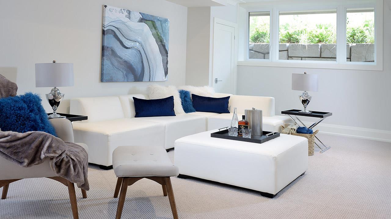 Living room rendering for Elmwood Homes.