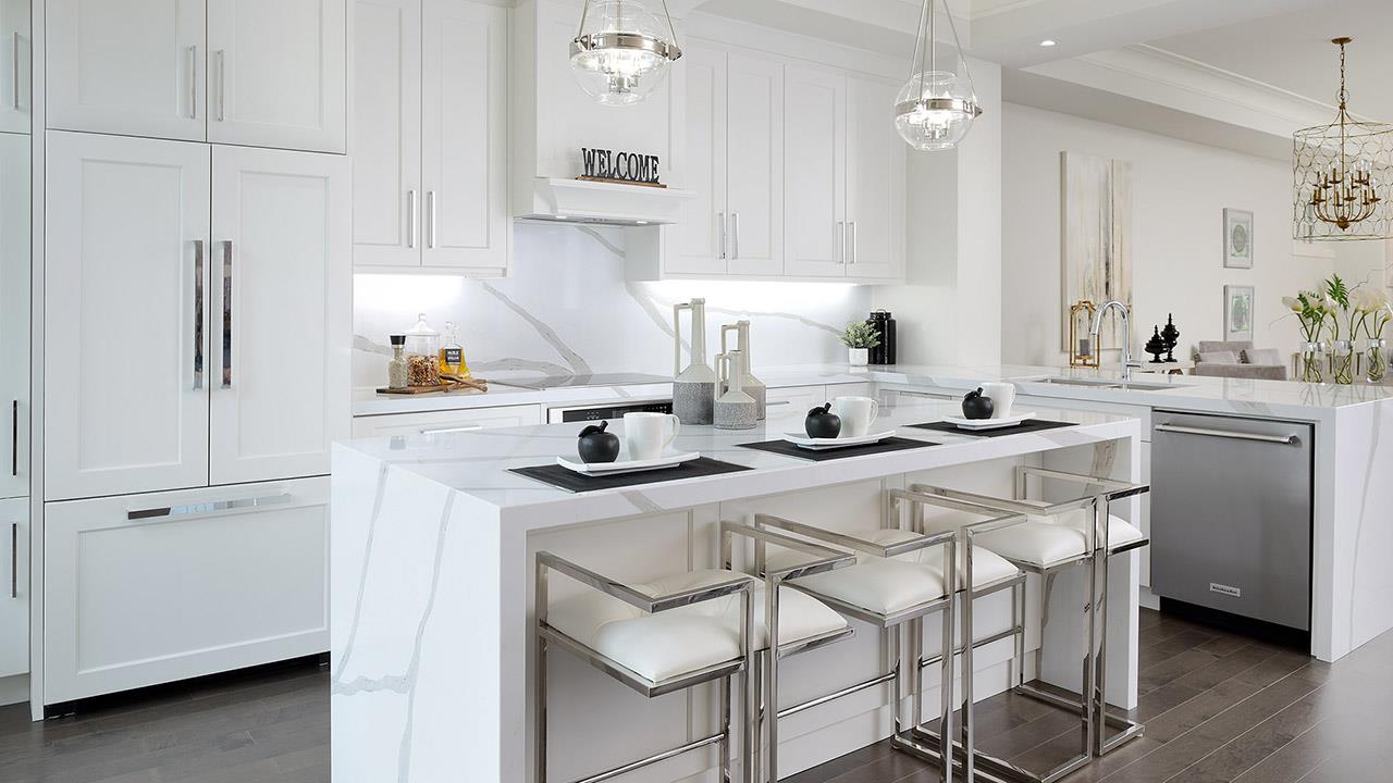 Kitchen rendering for Elmwood Homes.