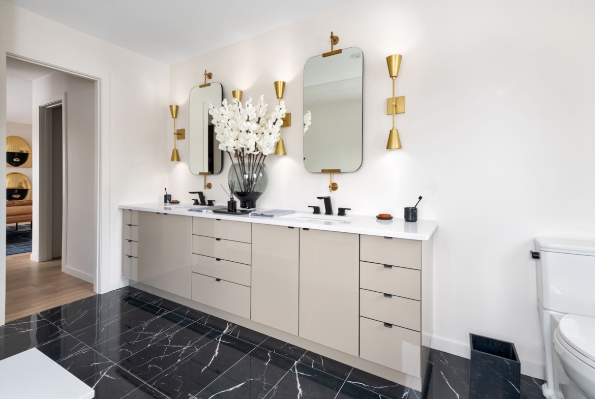 Rendering of Frenchman's Bay suite interior bathroom.