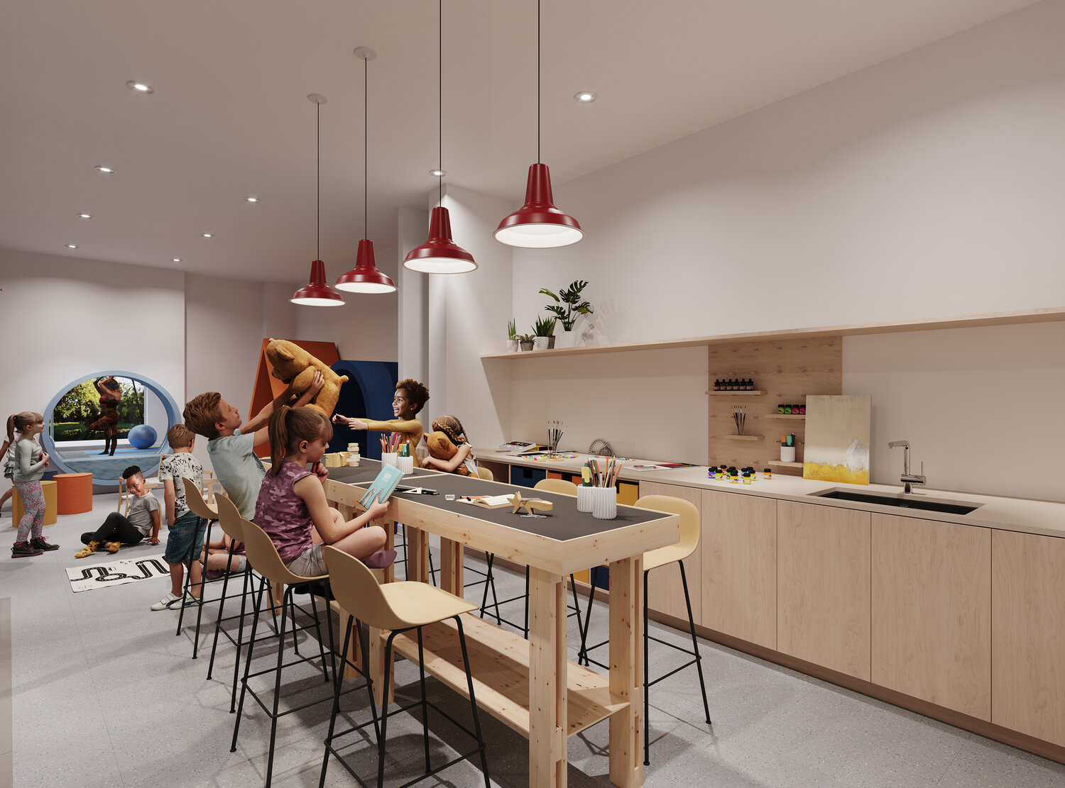 Rendering of Reina Condos kids room