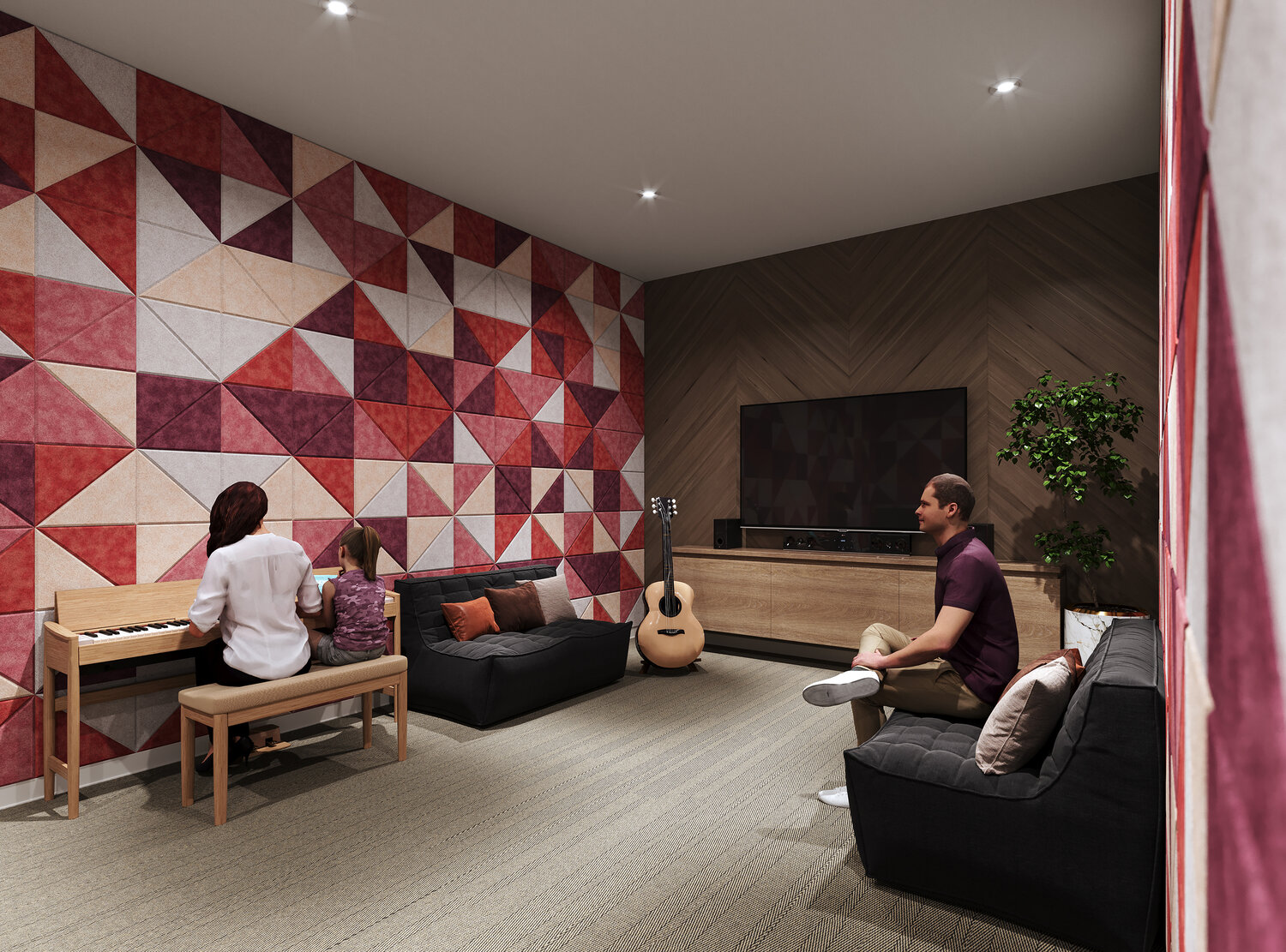 Rendering of Reina Condos soundless room