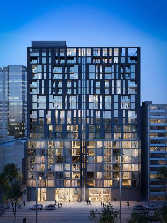 Exterior rendering of The Bread Company Condos.
