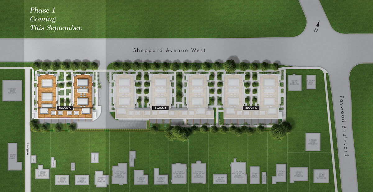 Rendering of Greenwich Village Towns siteplan.