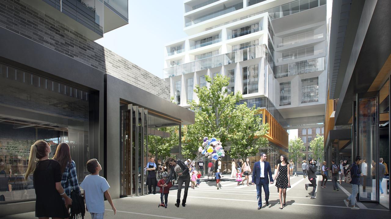Rendering of 88 East and 88 West Condos retail.