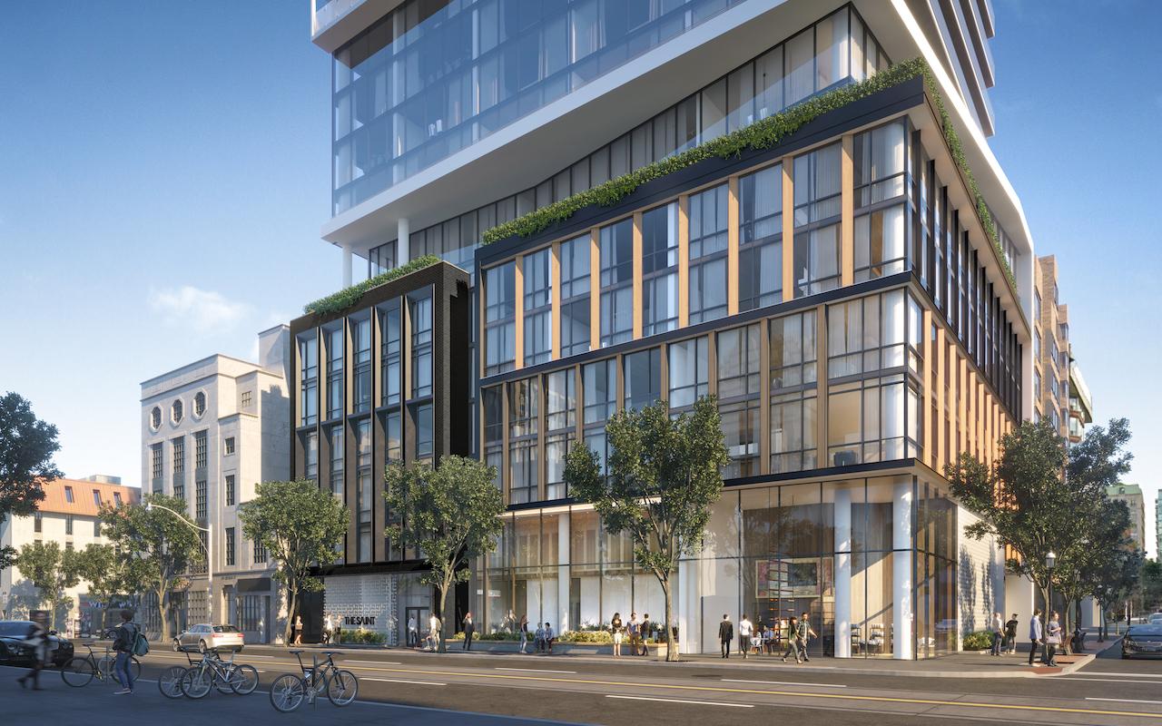 The Saint Condos exterior podium