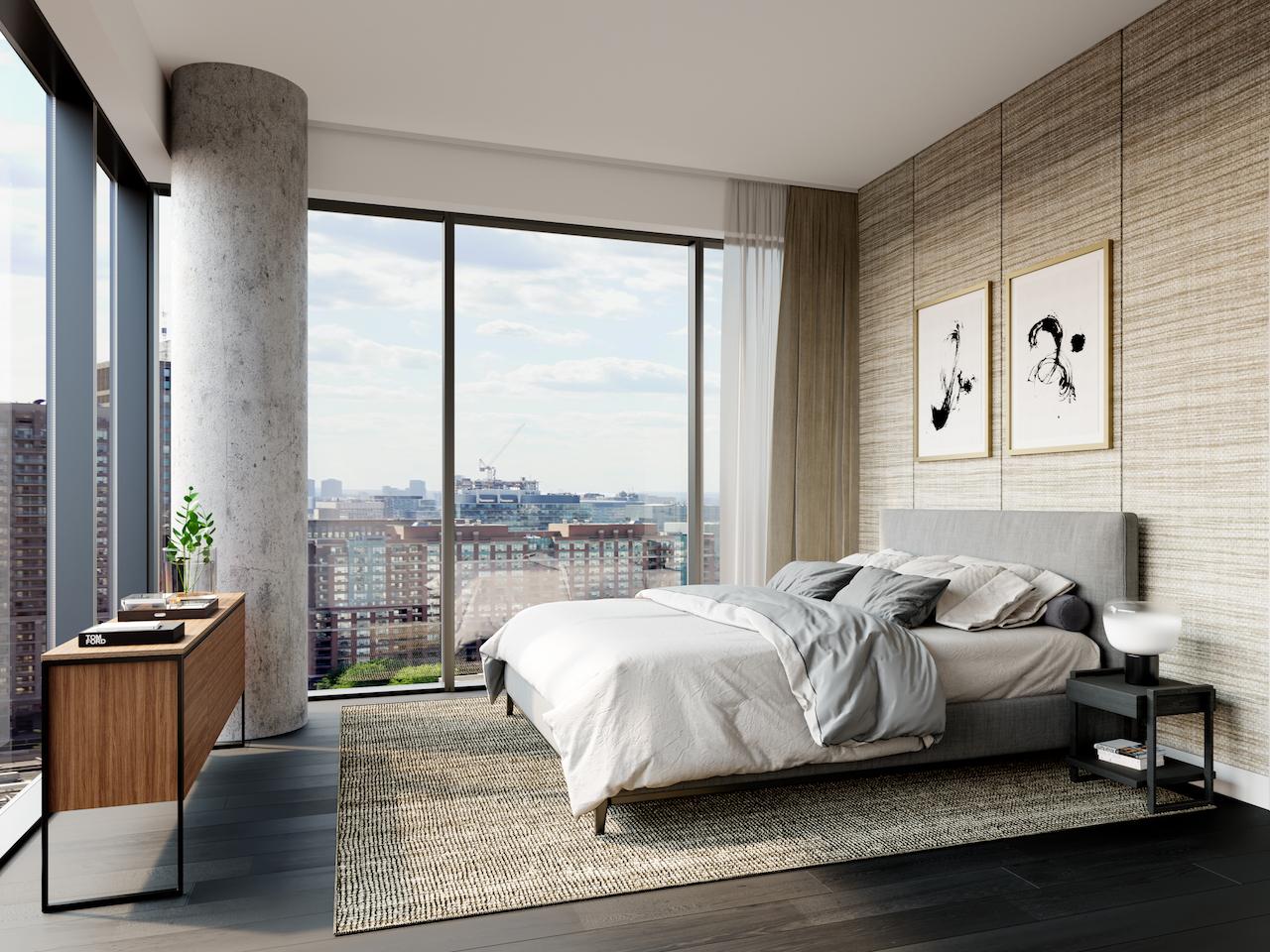 The Saint Condos interior suite bedroom