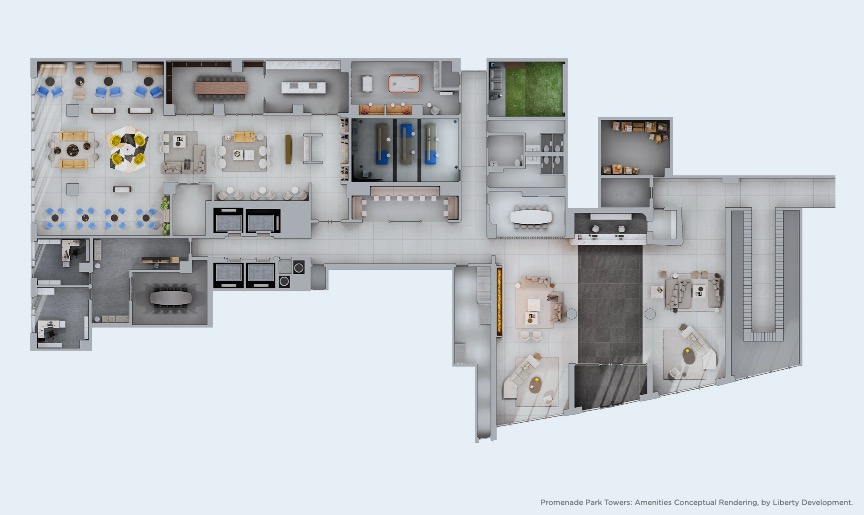 Promenade Park Towers amenity map.