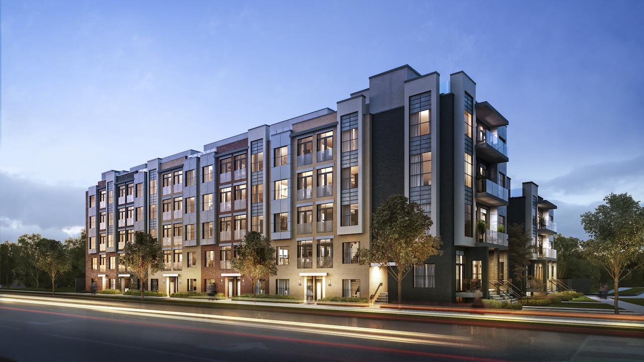 Exterior rendering of Clanton Park Towns.