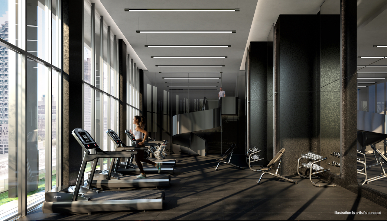 Gym rendering of No. 31 Parliament Condos.