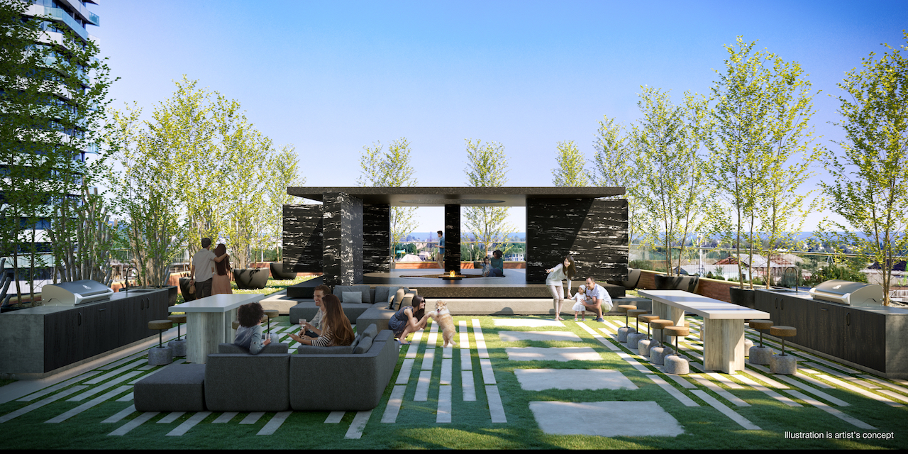 Rooftop terrace rendering of No. 31 Parliament Condos.