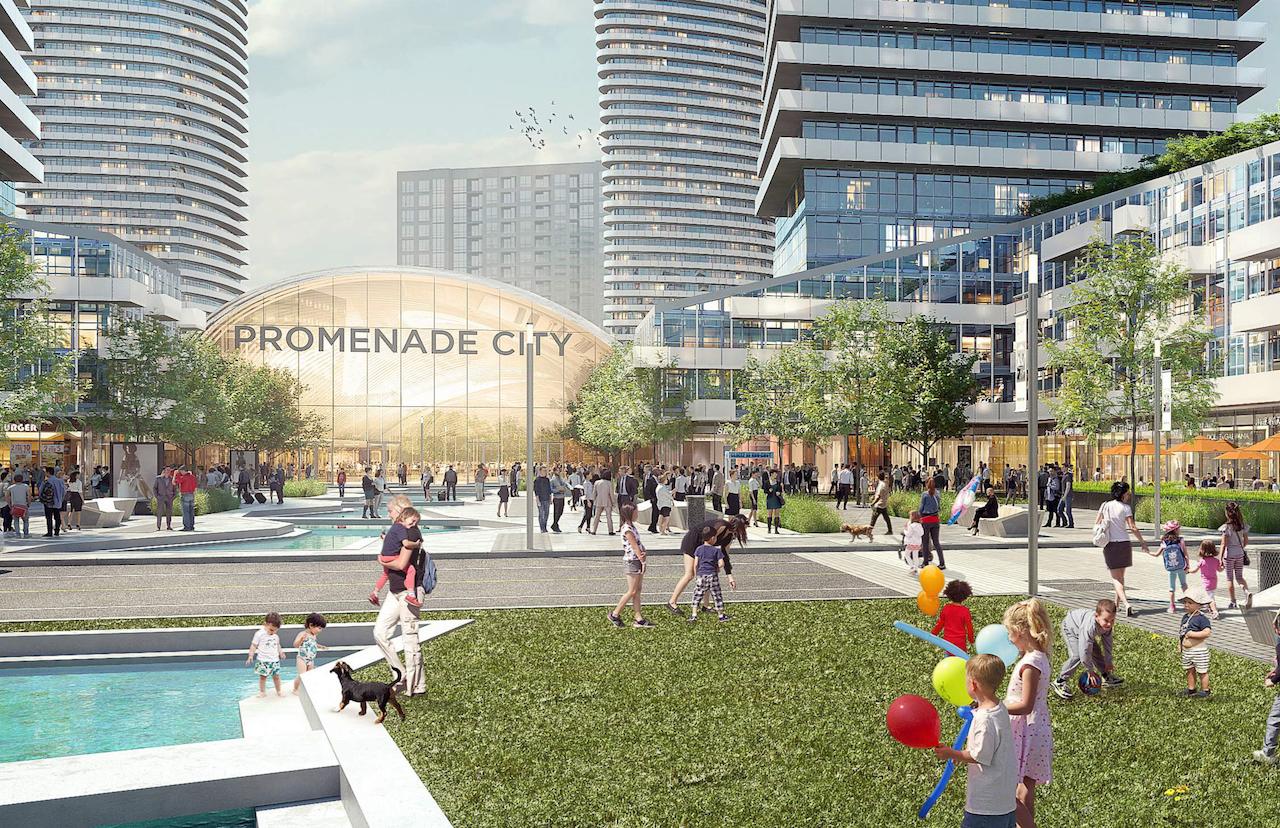 Exterior rendering of Promenade Park Towers outdoor play area.