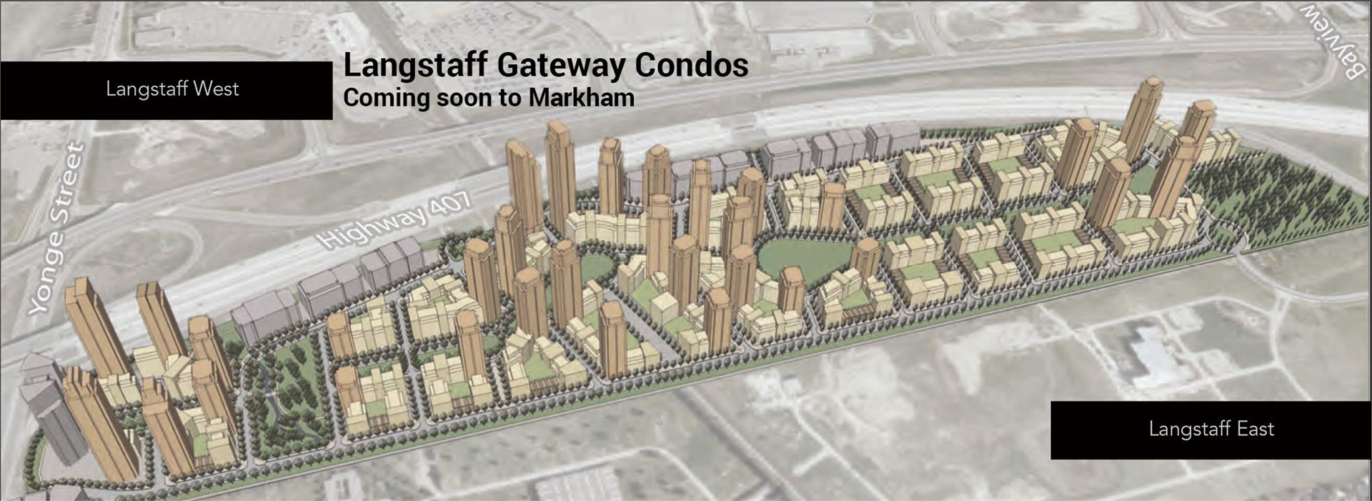 Site-plan of Langstaff Gateway Condo Community in Markham.