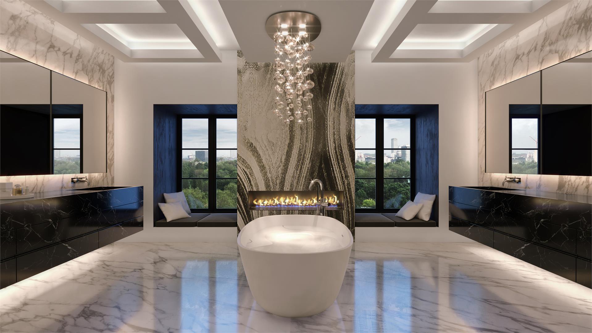 Rendering of 469 Spadina Homes interior bathroom.