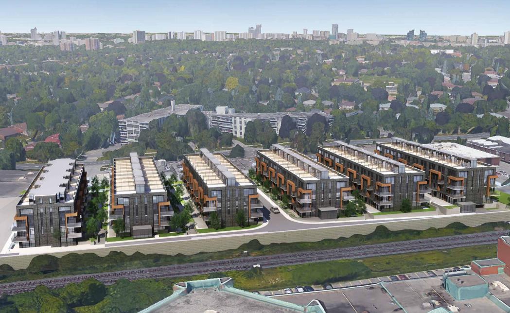 aerial rendering of 75 Curlew Urban Towns.