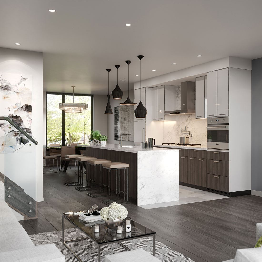 Interior rendering of the Wycliffe Promenade Towns.