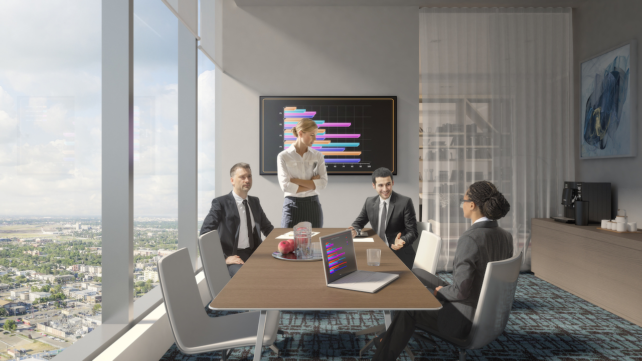 Rendering of SKY Residences at ICE District Boardroom.