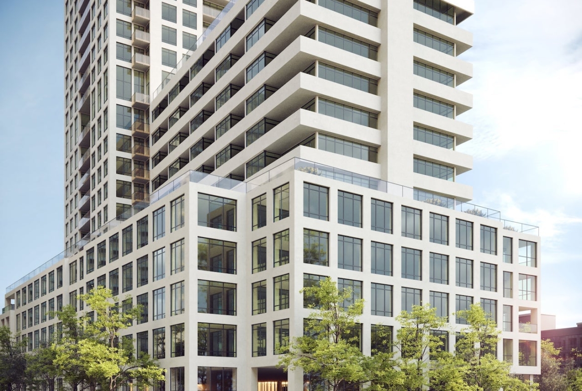 Rendering of ORO Condos podium