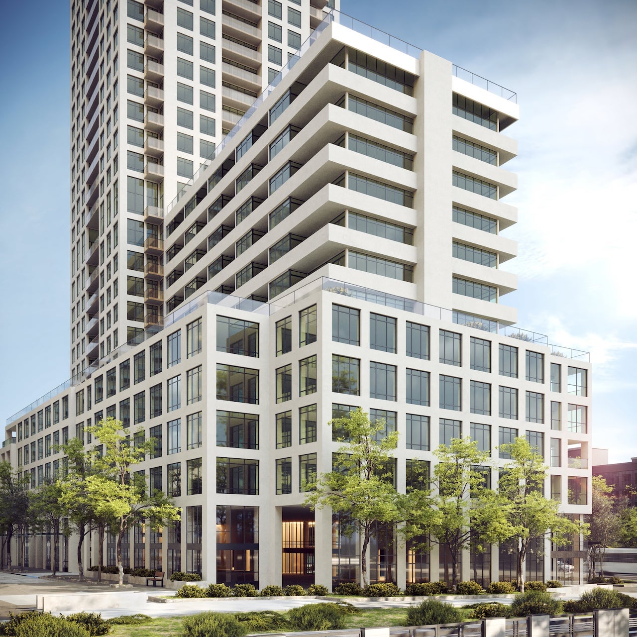 Rendering of ORO Condos podium