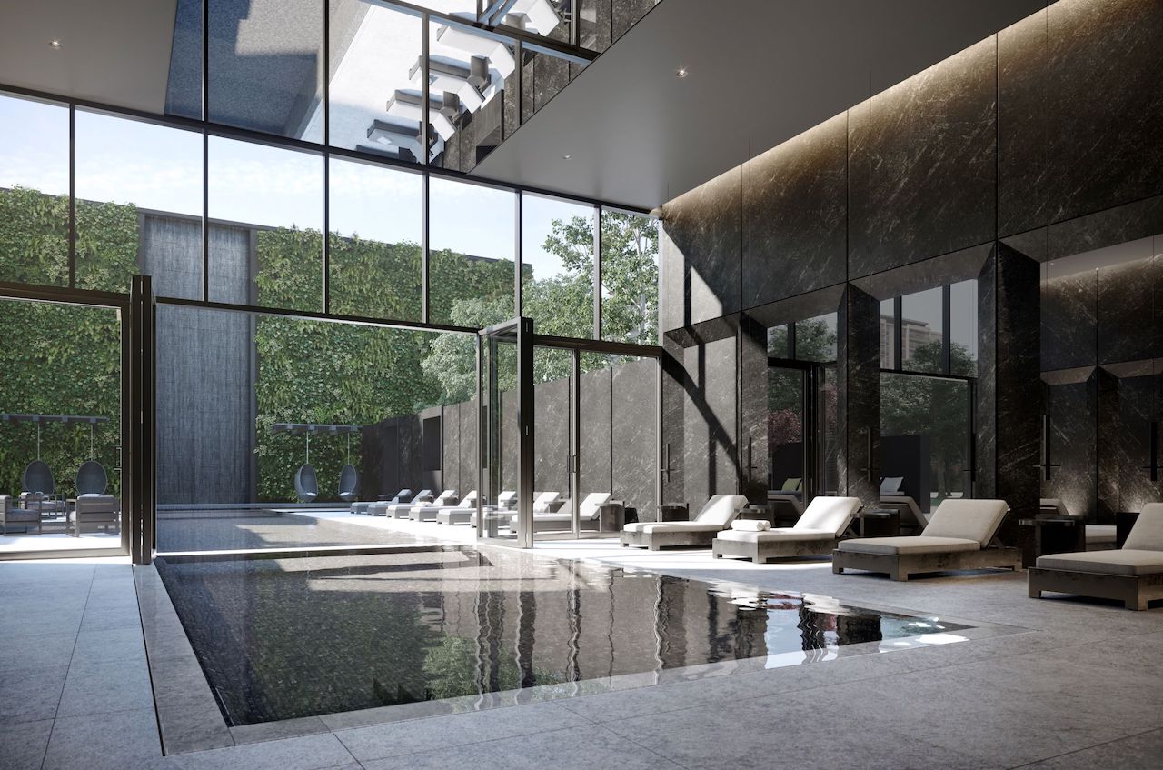 Rendering of Untitled Condos indoor swimming pool.