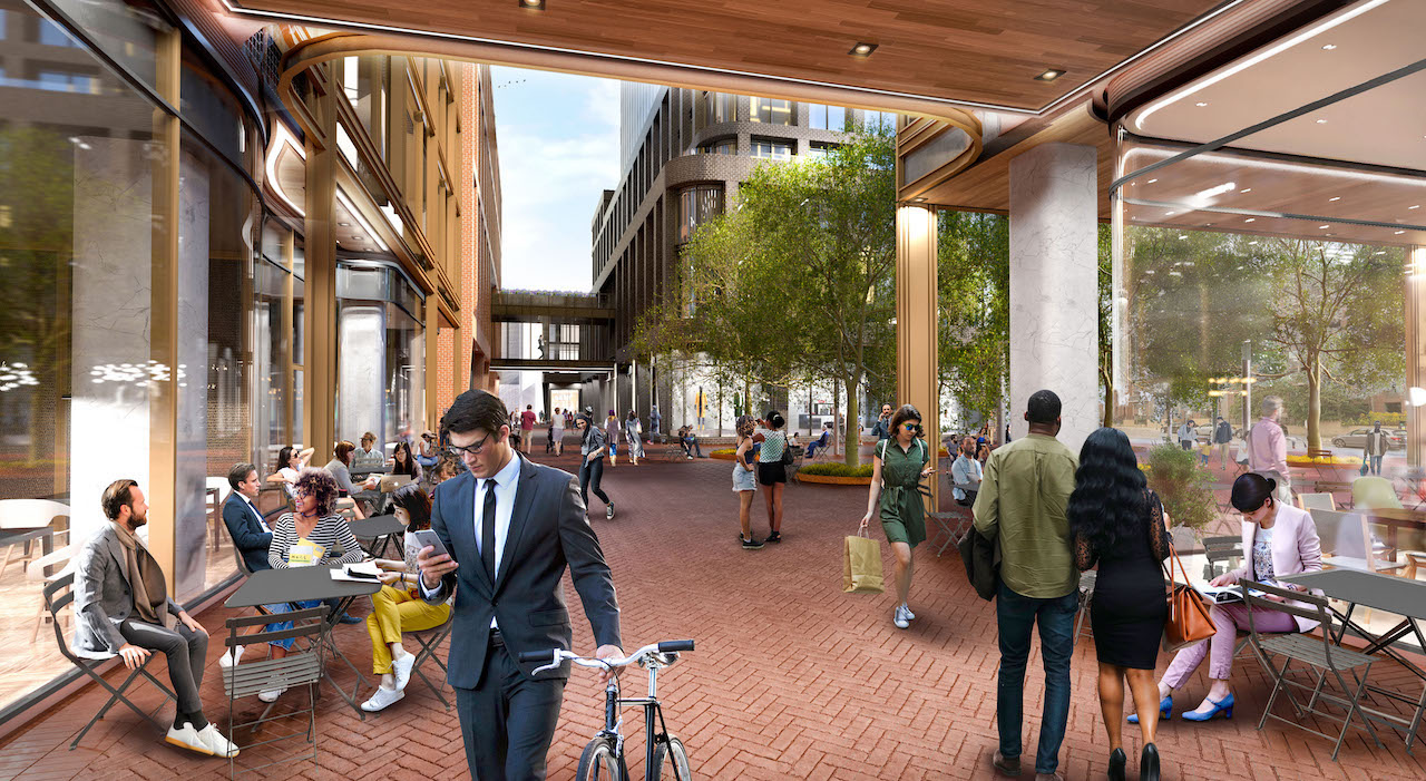 Rendering of 88 Queen Condos MEWS underside.