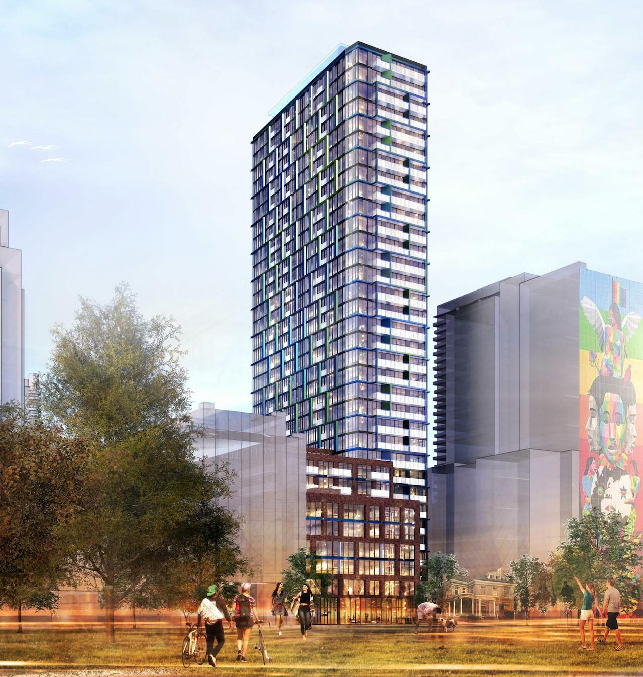 Exterior rendering of 308 Jarvis Condos.