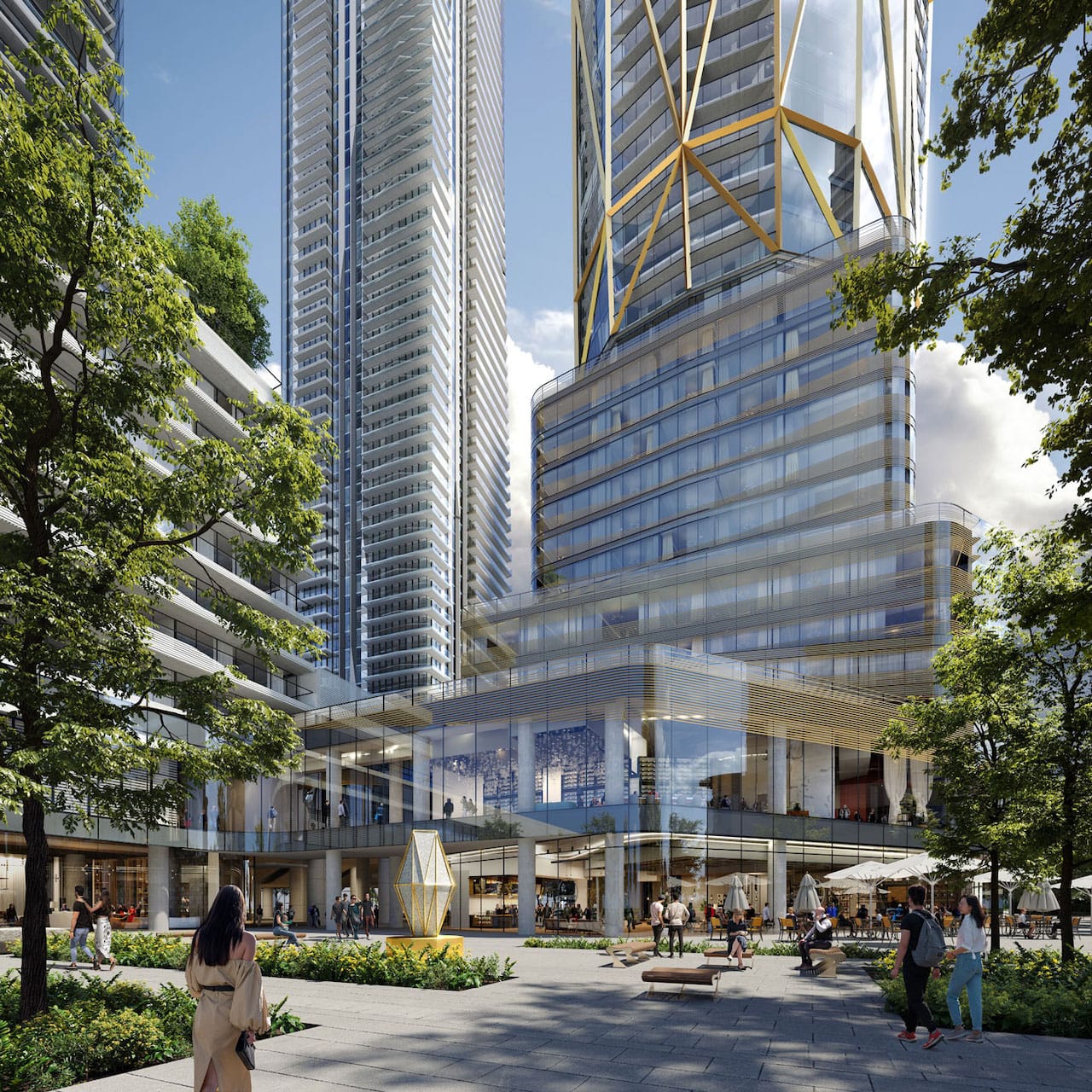 Rendering of One Yonge SKY Condos Toronto podium.