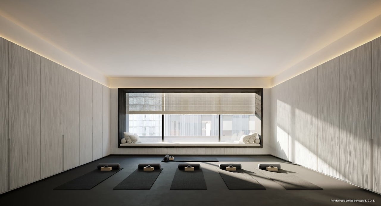 Rendering of Canary House Condos multi-purpose yoga studio