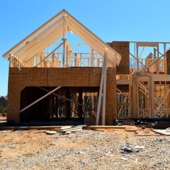 New home under construction.