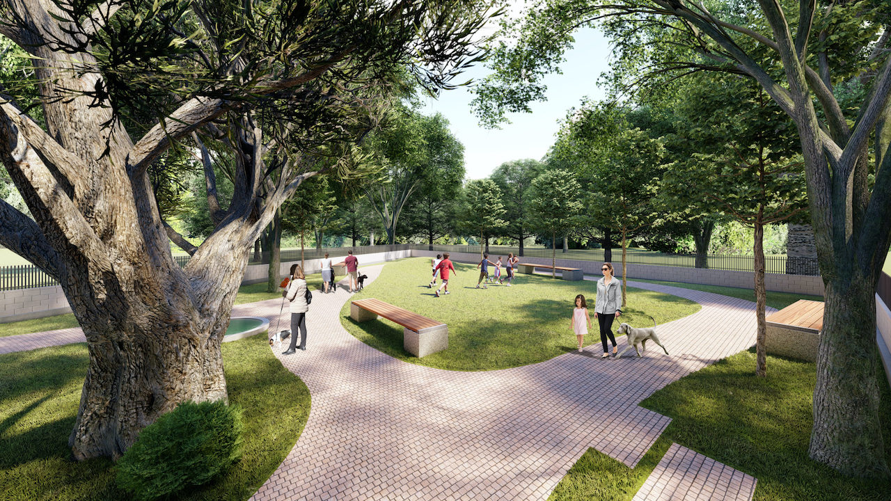 Rendering of Essa Towns Park.