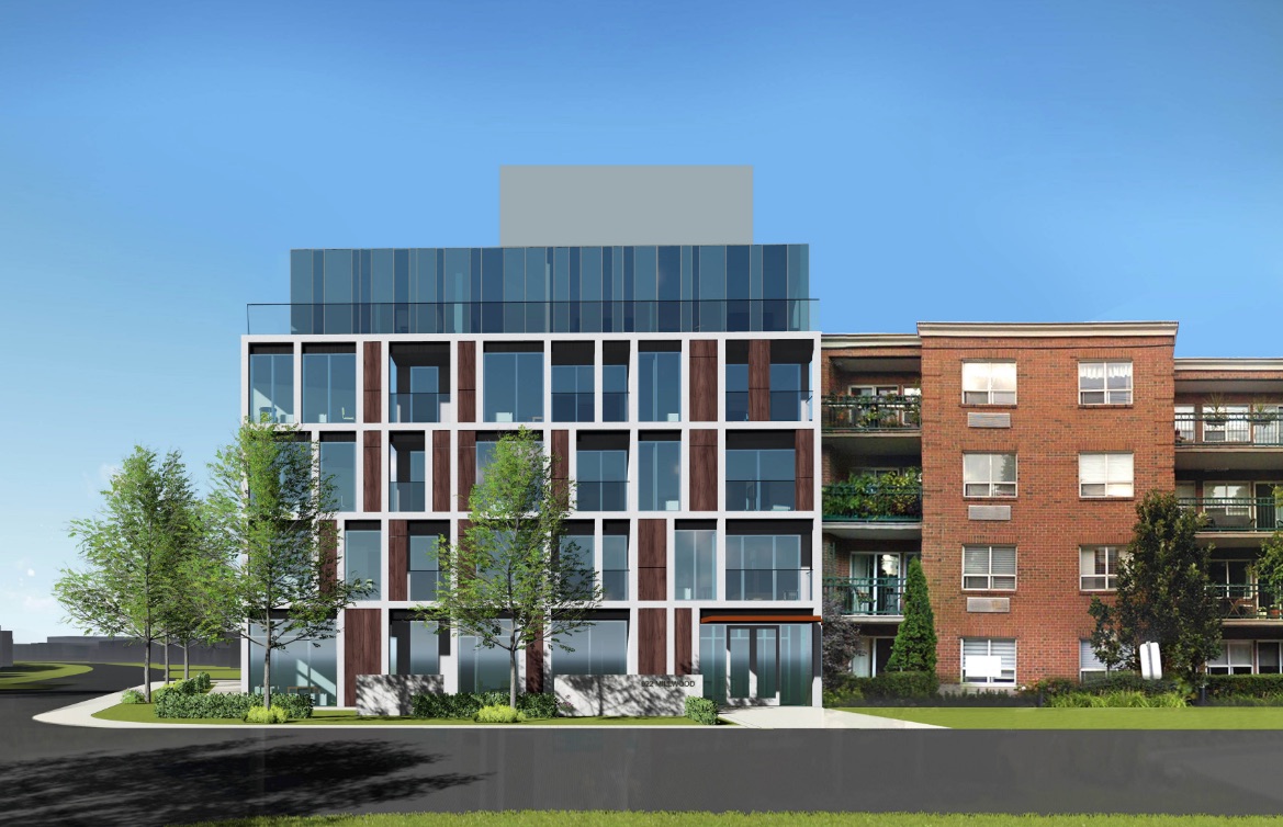 Rendering of 922 Millwood Road Condos facing north.