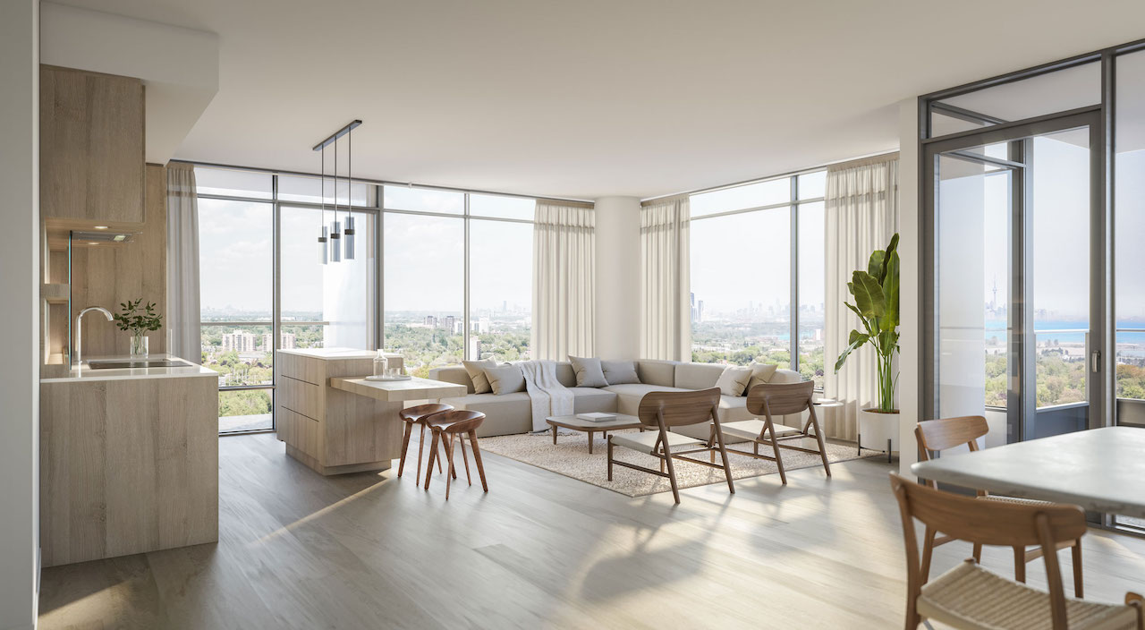 Rendering of Westport Condos suite interior.