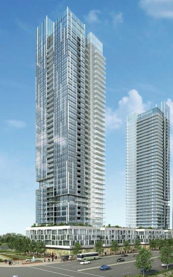Rendering of Highway 7 & Jane Condos in Vaughan.