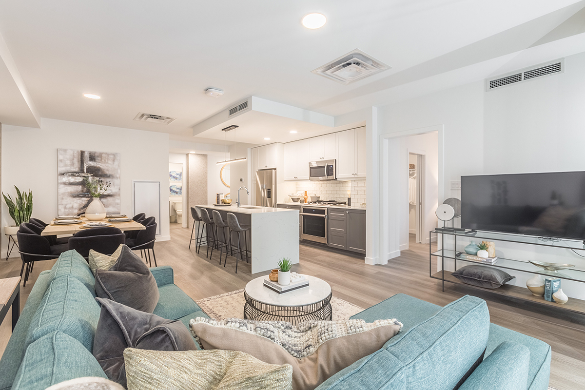 Plaza suite Interior rendering of The Annex Condos in Calgary.