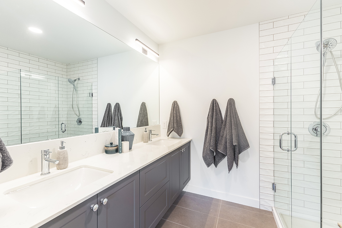 Plaza bathroom suite Interior rendering of The Annex Condos in Calgary.