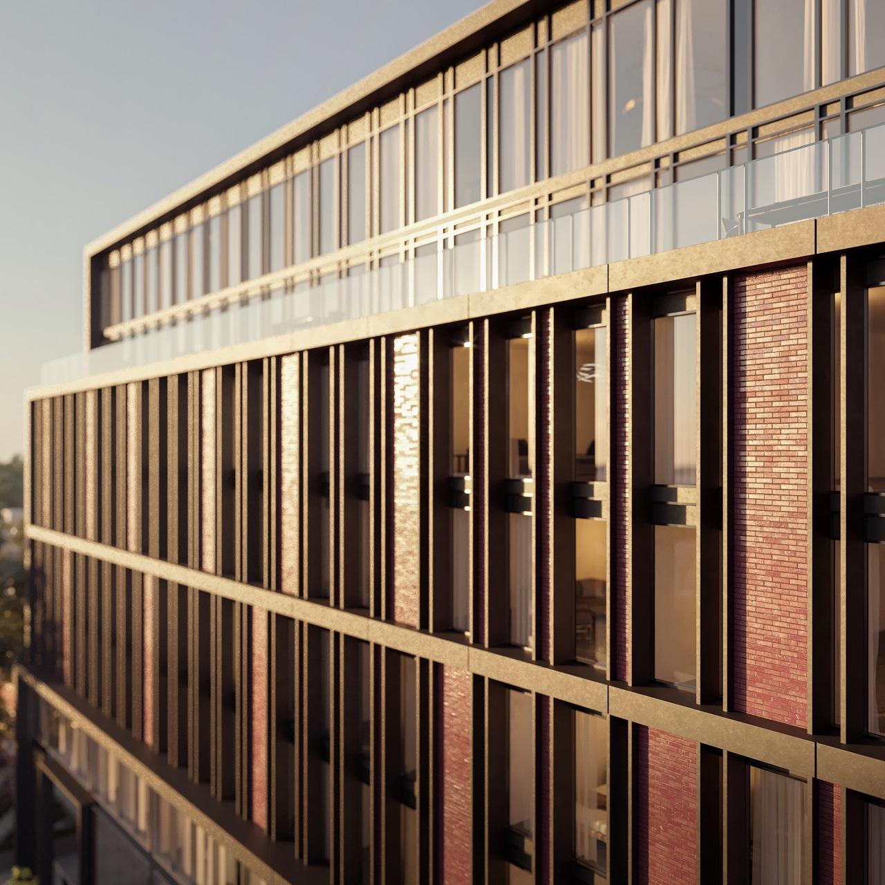 Rendering of 1414 Bayview Condos cladding detail