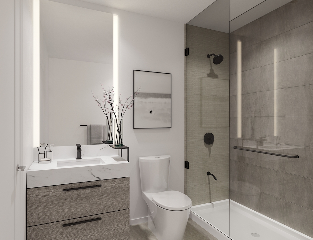 Rendering of JAC Condos suite interior bathroom